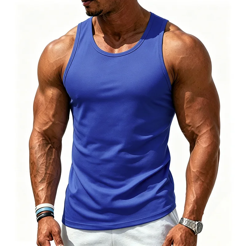 Men's Quick Dry Gym Vest - Stretch Athletic Tank Top