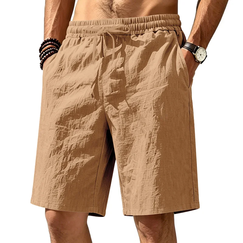 Men's Linen Casual Beach Shorts - Breathable & Loose Fit wholesale view 6