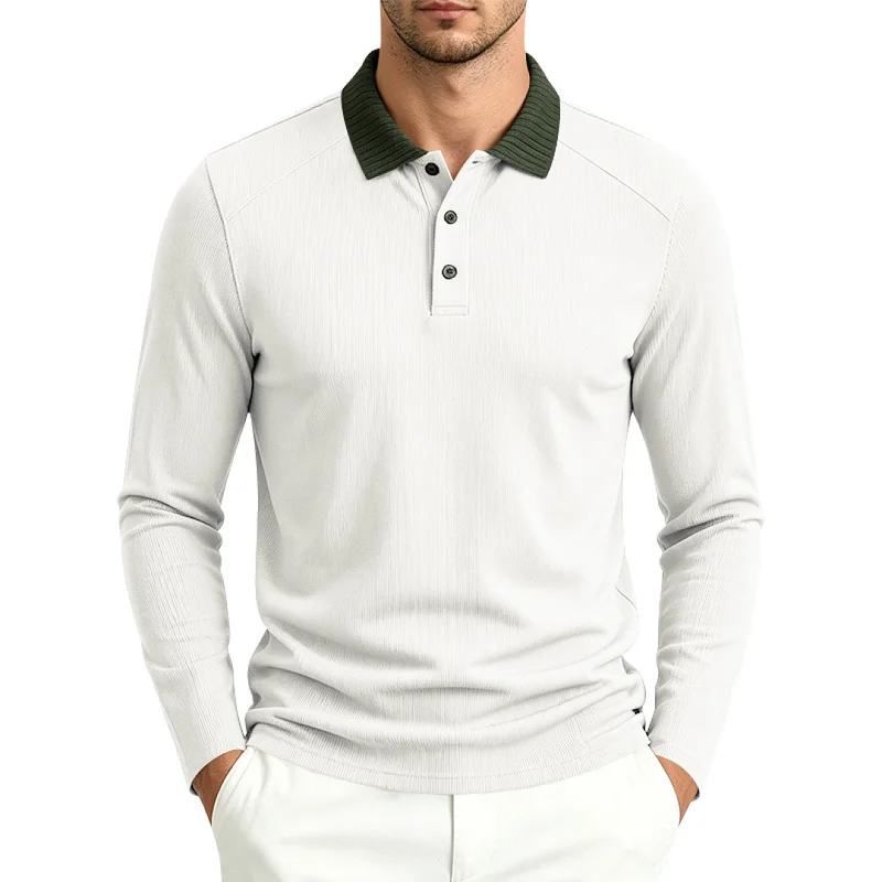 Men's American Style Polo Shirt - Breathable, Wrinkle-Free, Polyester wholesale view 3
