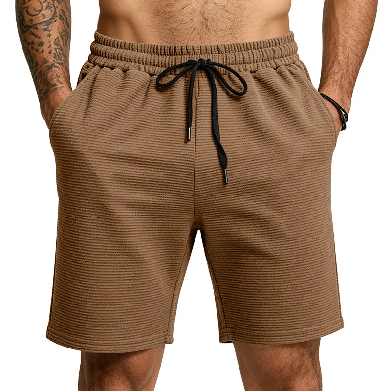 Men's Jacquard Stripe Athletic Shorts - Breathable, Stretch, Casual wholesale view 4