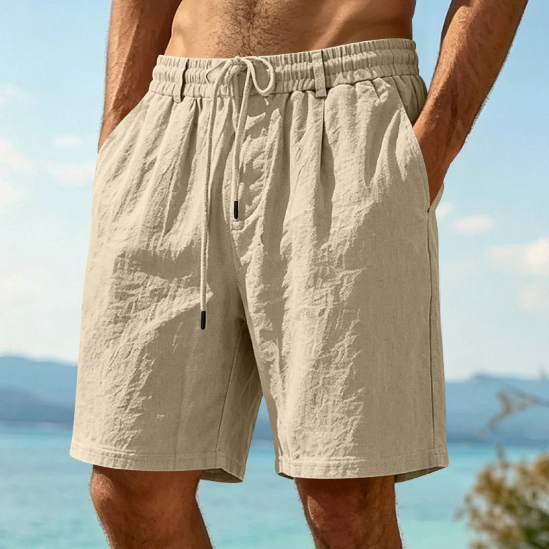 Men's Linen Blend Casual Shorts - Loose Fit, Breathable wholesale view 2