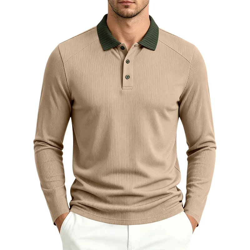 Men's American Style Polo Shirt - Breathable, Wrinkle-Free, Polyester wholesale view 2