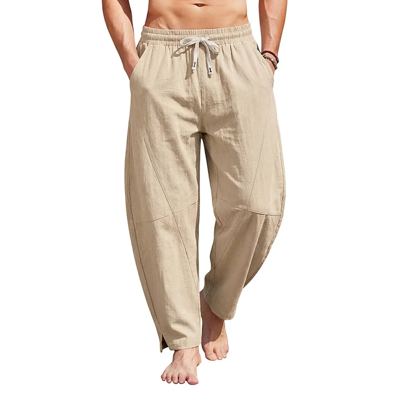Men's Linen Blend Harem Pants - Summer Casual Loose Fit wholesale view 2