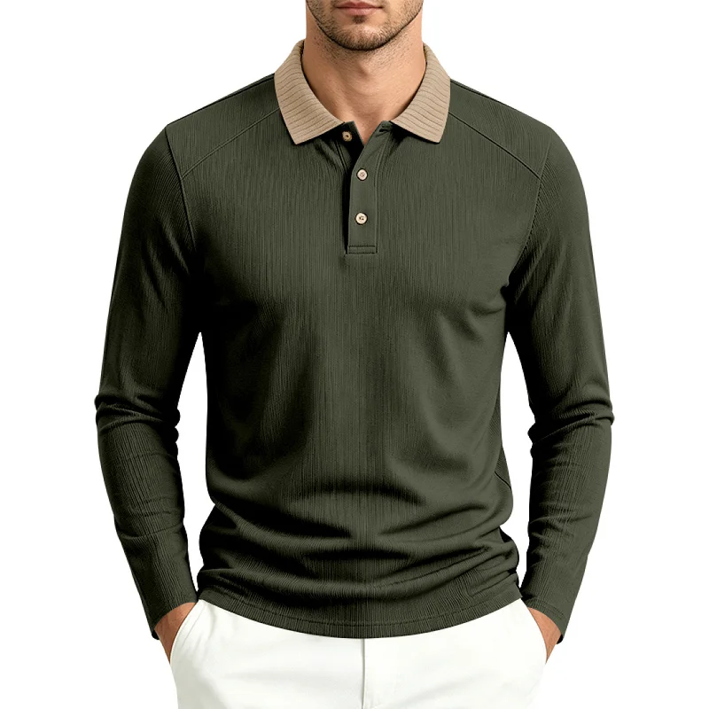 Men's American Style Polo Shirt - Breathable, Wrinkle-Free, Polyester wholesale view 6