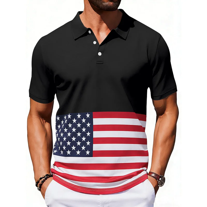 Men's Ice Silk Polo Shirt - Breathable Casual Short Sleeve wholesale view 3