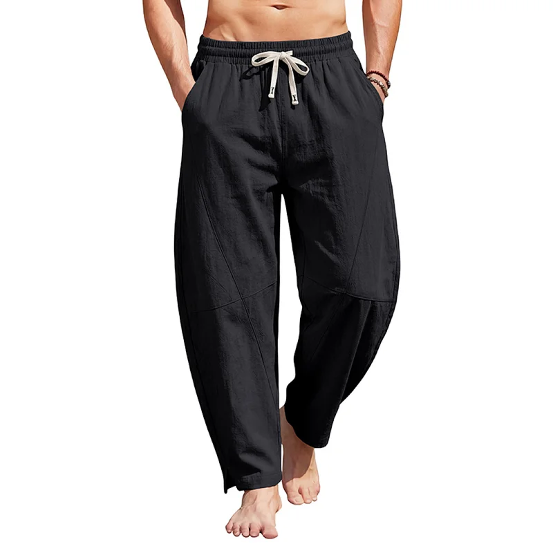 Men's Linen Blend Harem Pants - Summer Casual Loose Fit wholesale view 4