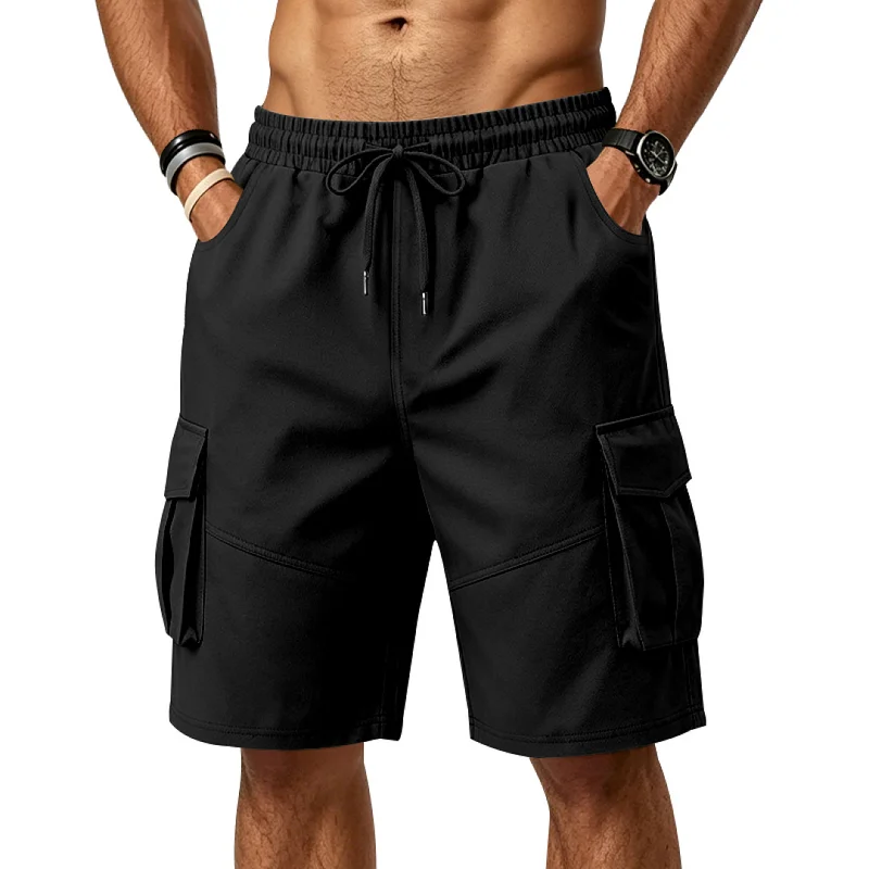 Men's Outdoor Cargo Shorts - Loose Fit, Drawstring, Quick Dry wholesale front view
