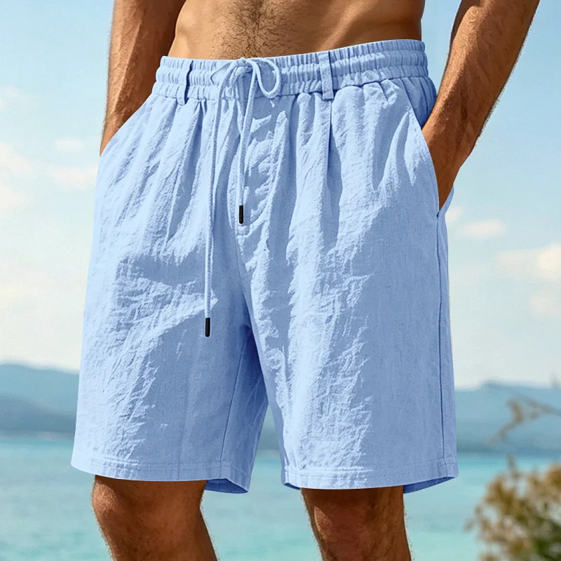 Men's Linen Blend Casual Shorts - Loose Fit, Breathable wholesale view 4
