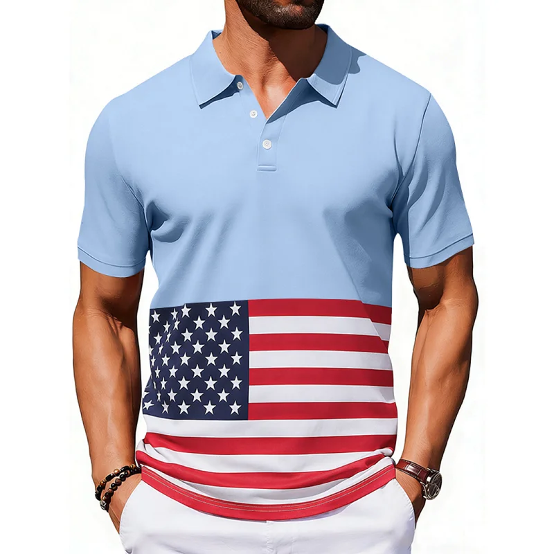 Men's Ice Silk Polo Shirt - Breathable Casual Short Sleeve wholesale view 5
