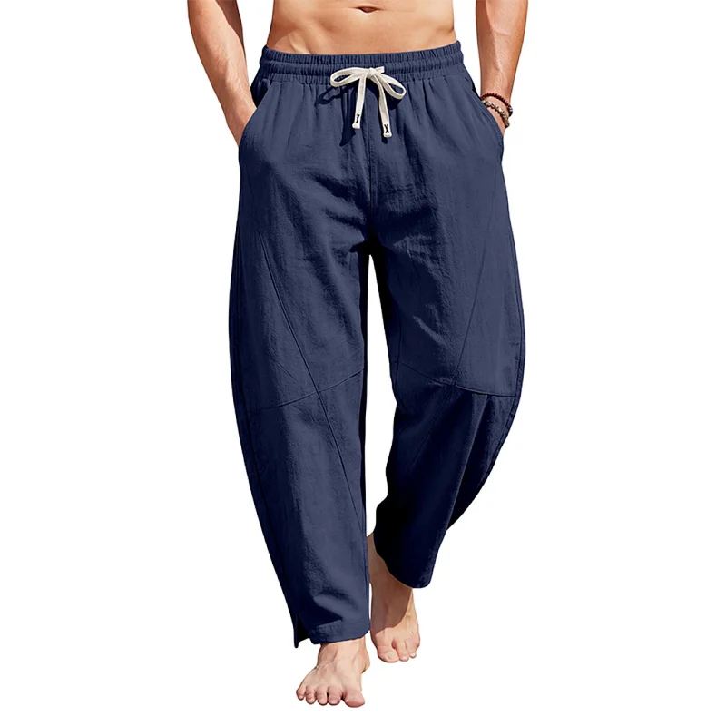 Men's Linen Blend Harem Pants - Summer Casual Loose Fit wholesale view 5