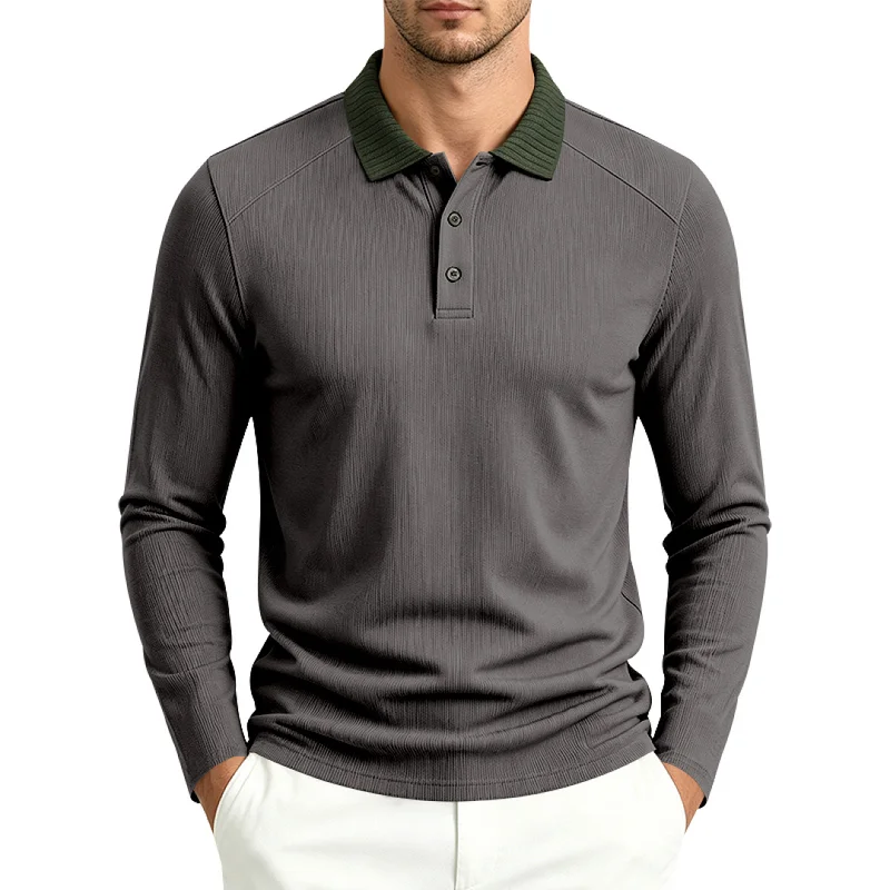 Men's American Style Polo Shirt - Breathable, Wrinkle-Free, Polyester wholesale view 5